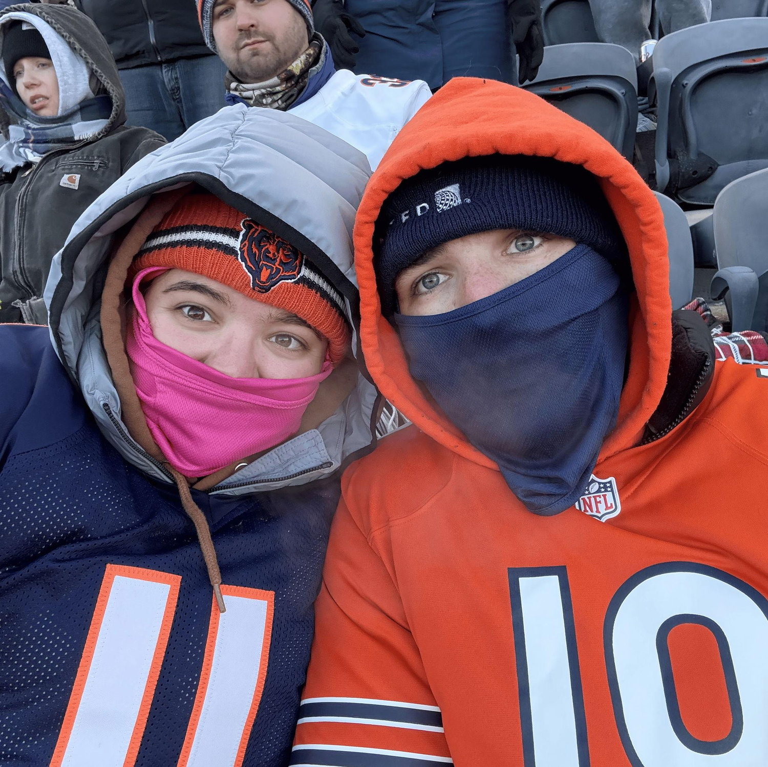 Braving the 0 degree weather to watch our favorite team