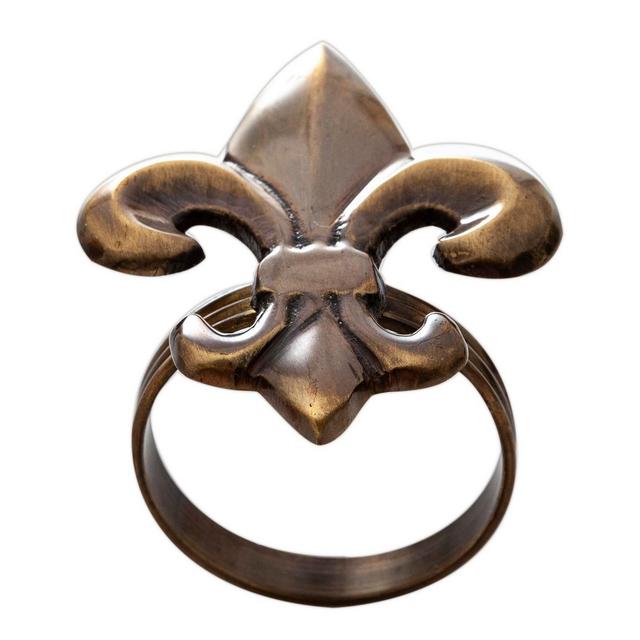 St. Croix KINDWER Bronze Fleur De Lis Napkin Ring