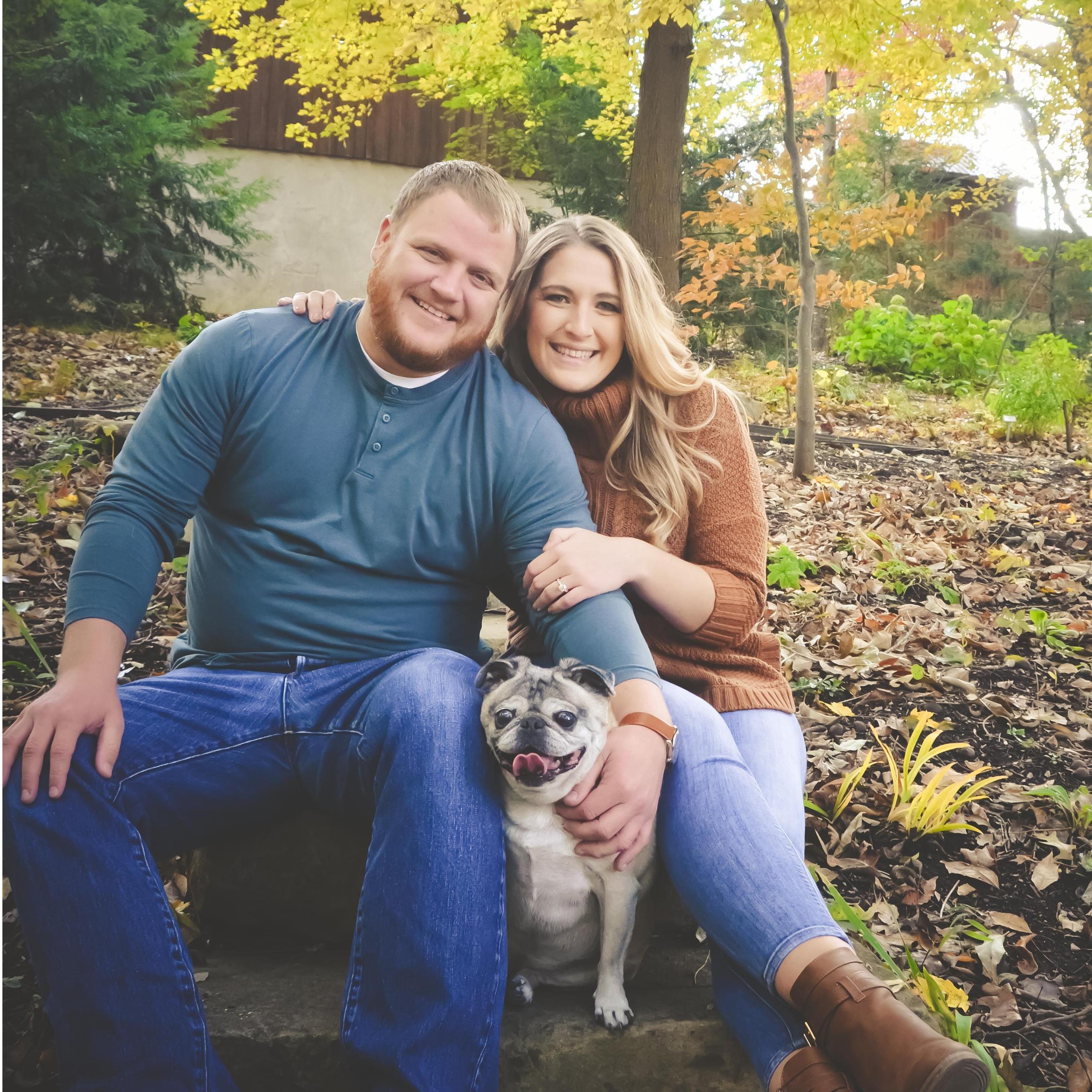 Jazzie joined us for some of our engagement photos!