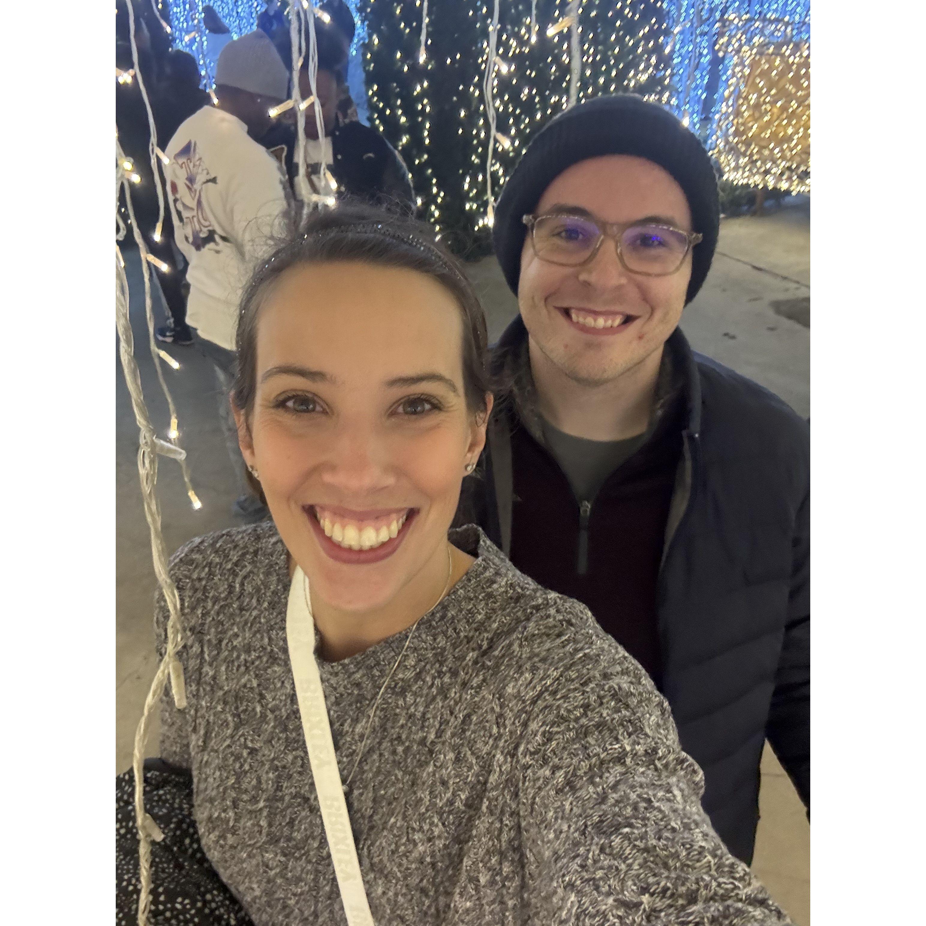Celebrating the Christmas Season seeing all the pretty lights