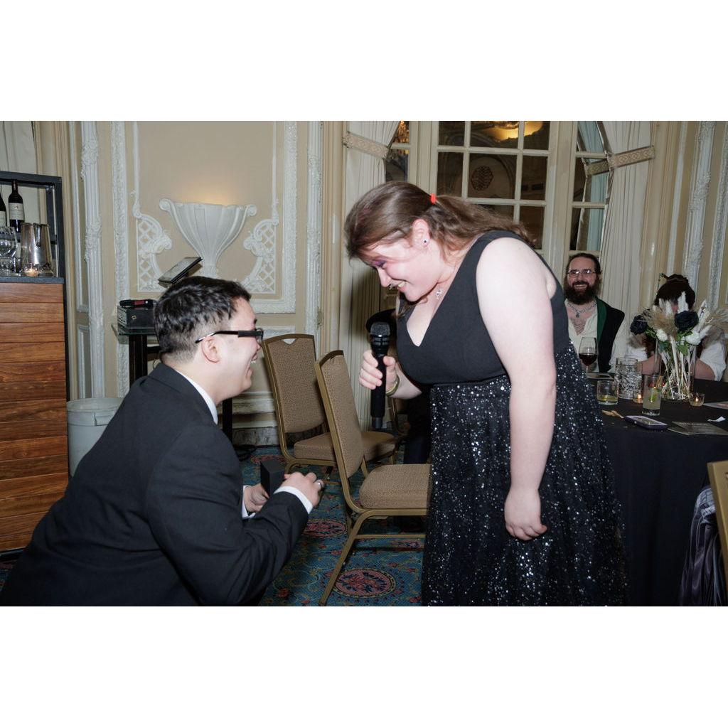 He couldn't believe when she said yes.