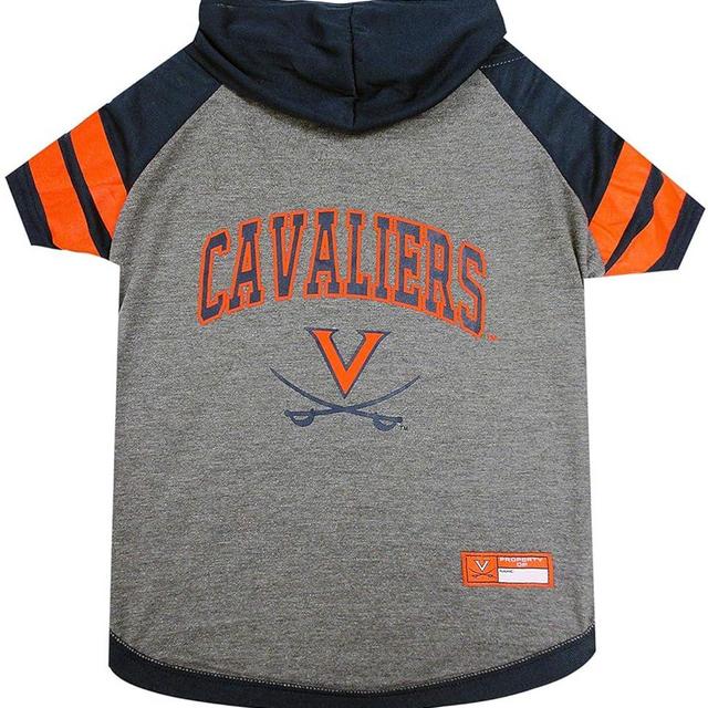 NCAA Virginia Cavaliers Hoodie for Dogs & Cats, Large Collegiate Licensed Dog Hoody Tee Shirt. Sports Hoody T-Shirt for Pets. College Sporty Dog Hoodie Shirt.