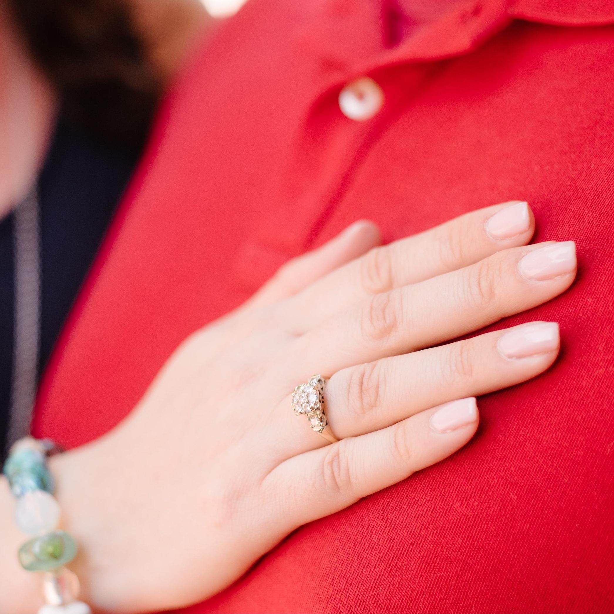 Obligatory engagement ring shot.