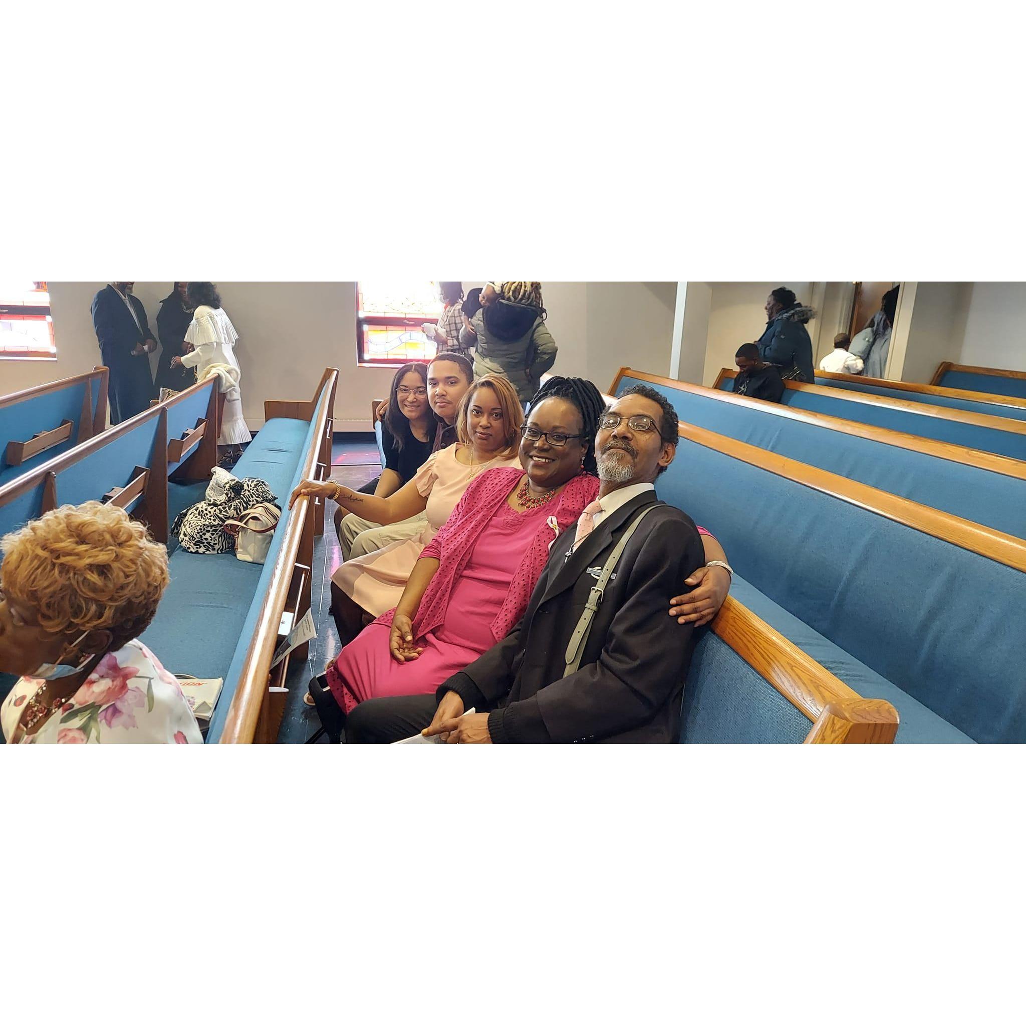 Jokima's family and Anthony at her church!