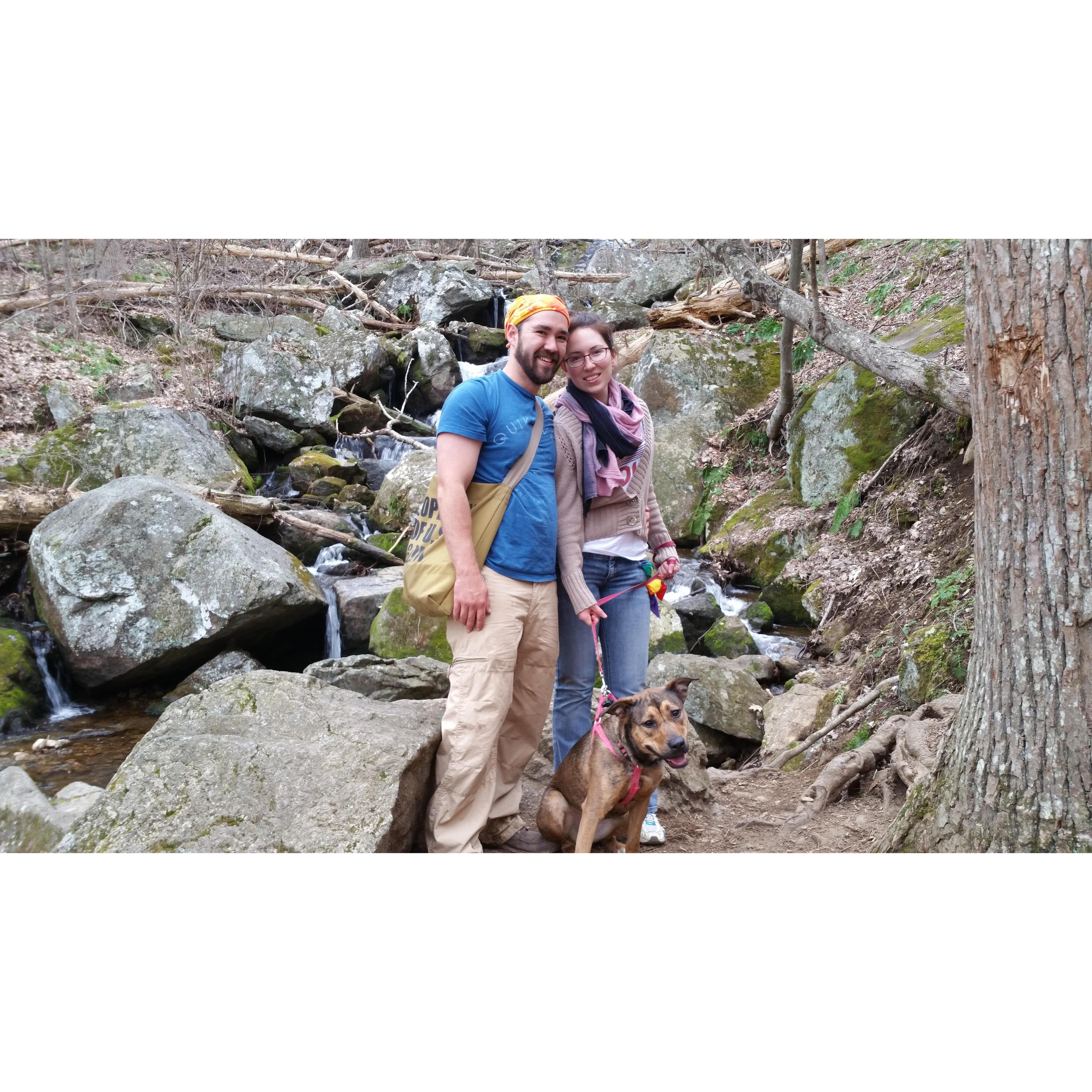 This a trip to Crabtree Falls. Phoenix's first real hike. She still has so much energy.