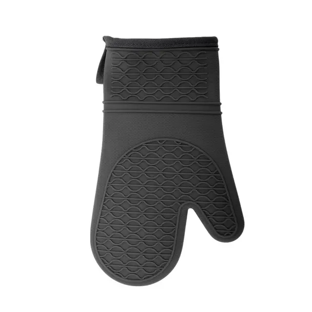 Unique Bargains Waterproof Oven Mitts Black 1 Pc