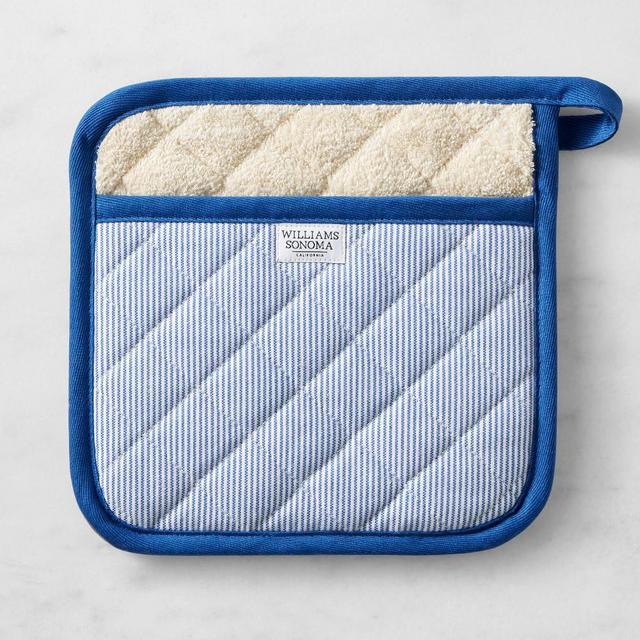 Williams Sonoma Heritage Stripe Potholder, Bright Blue