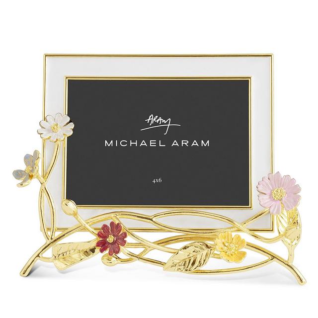 Michael Aram Wildflowers Enameled White Photo Frame, 4" x 6"