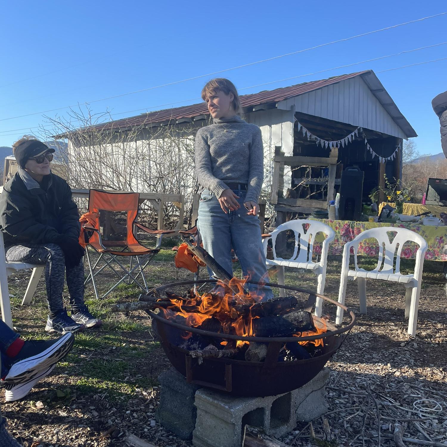 Lucille, the Dr. John Wilson Community Garden Manager, holding a spring blessing ceremony on the equinox.