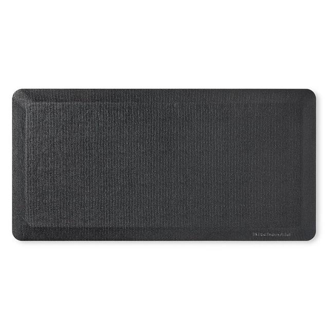 KITCHENAID Gourmet Series Kitchen Comfort Gel Mat, Woven Texture, Matte Black, 20"x39"