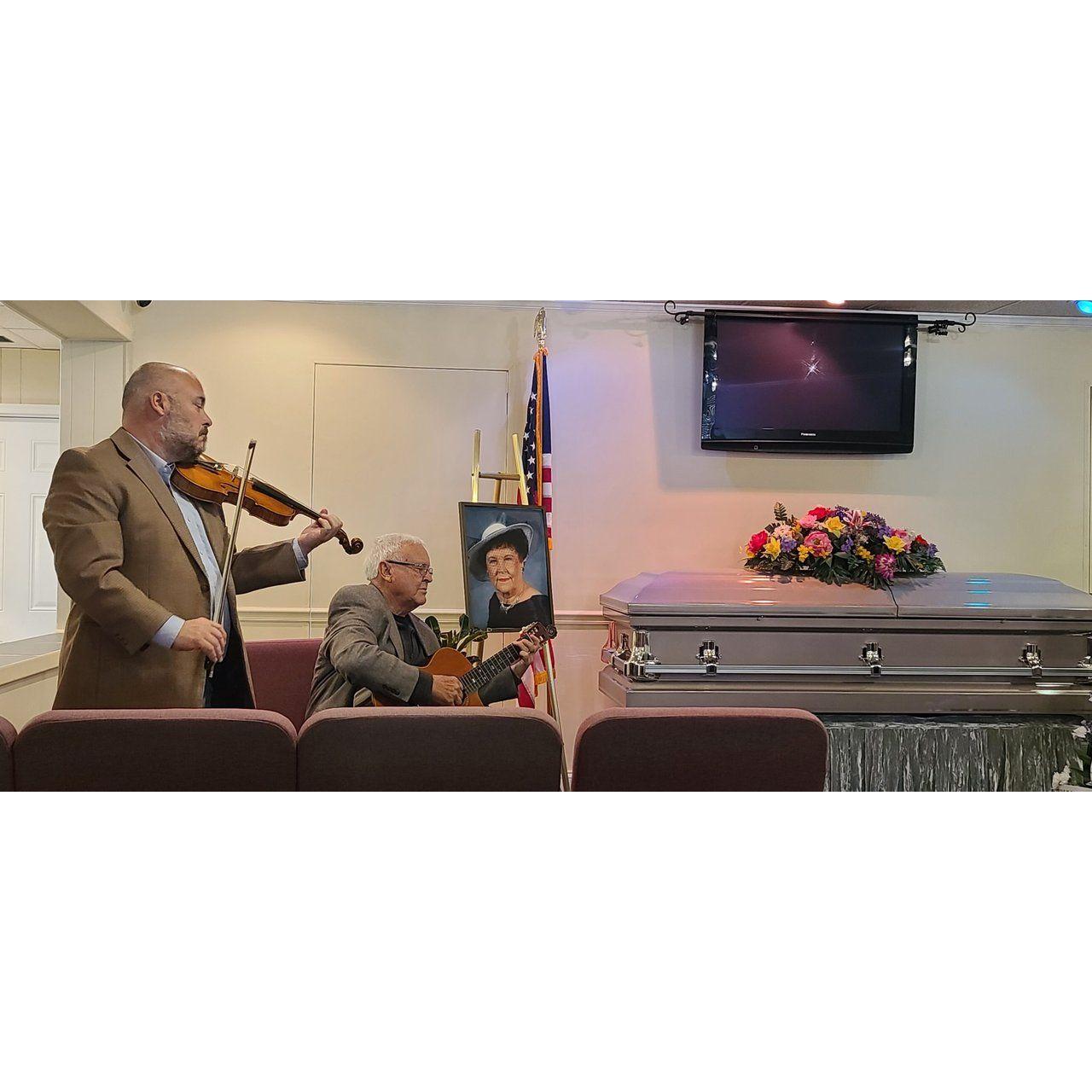 Grandma Morgans beautiful service.