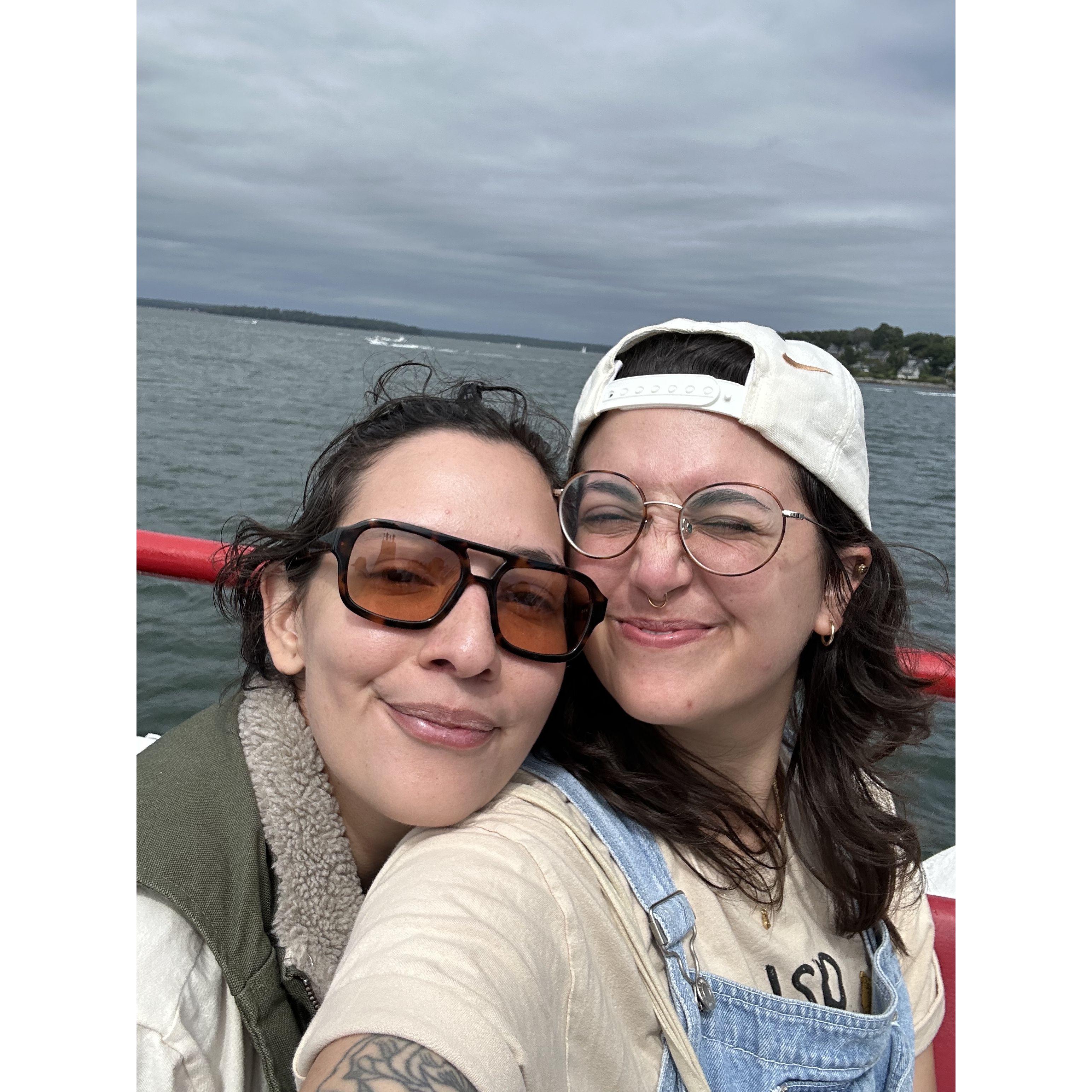On the Peak's Island Ferry in Portland, Maine