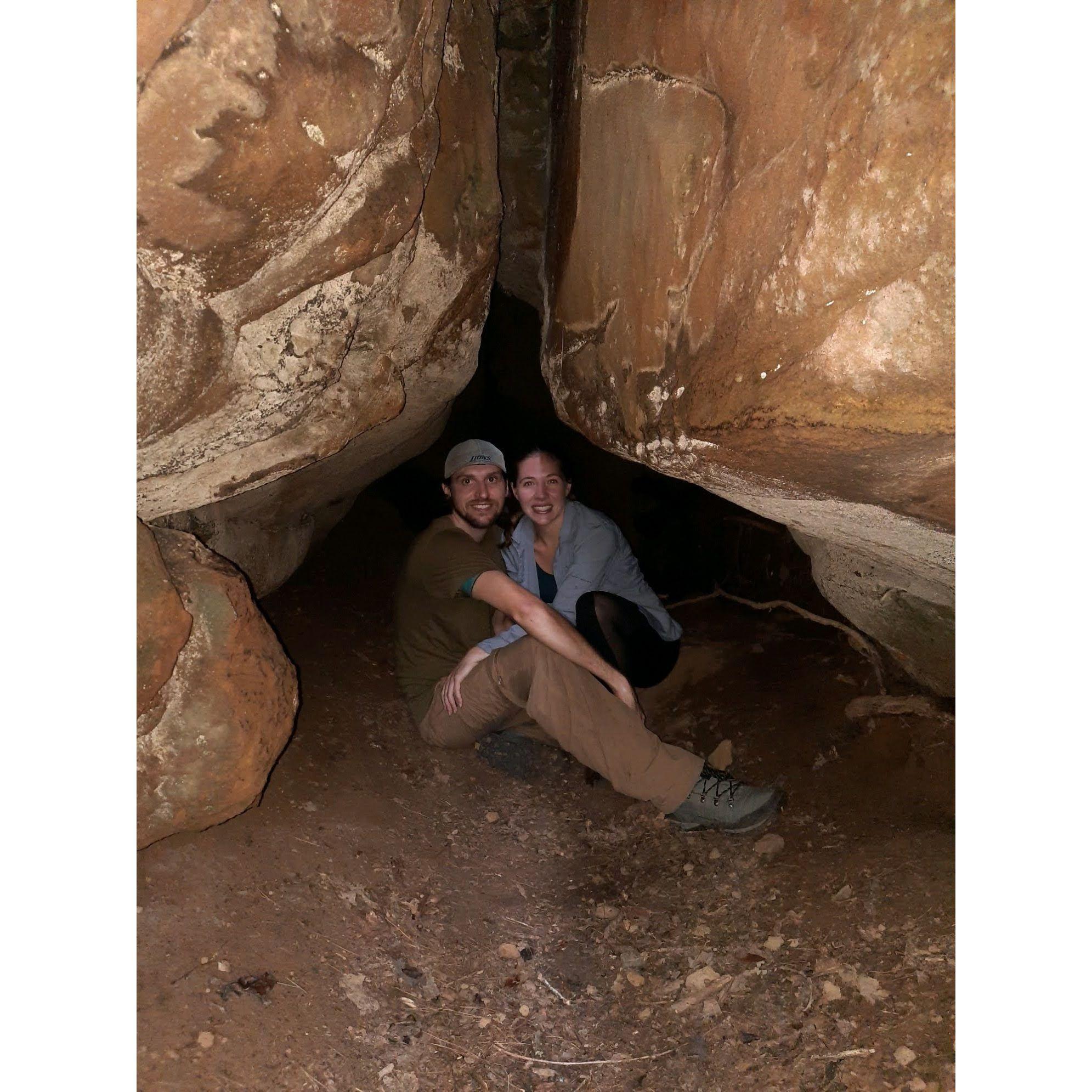 We love hiking around and exploring cool caves!