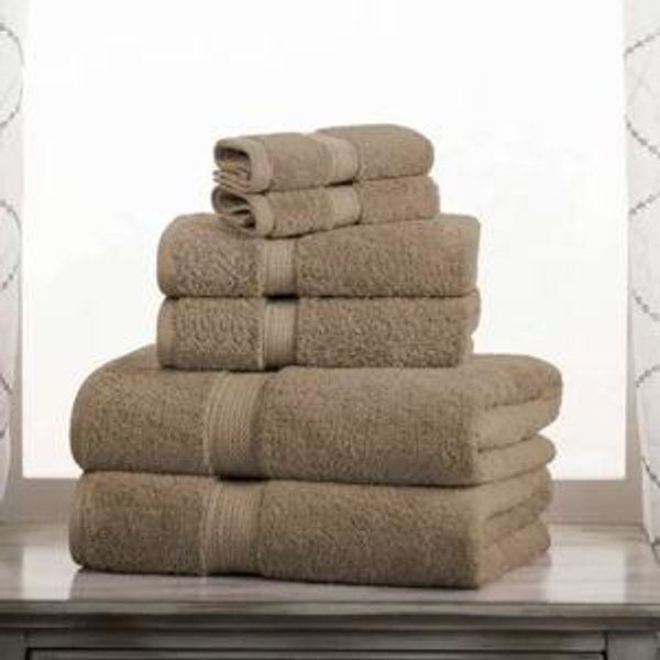 Egyptian Cotton 6-Piece Towel Set - Latte