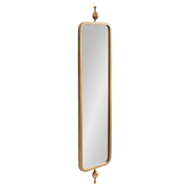 Kate & Laurel All Things Decor 9"x36" Kasota Slim Rectangle Mirror Metal Gold