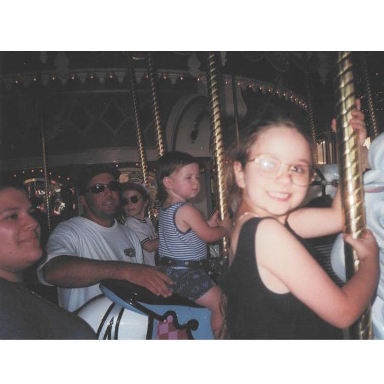 Alexis having fun with her Aunt Anita, Uncle Ty, and cousin, KC (2000)