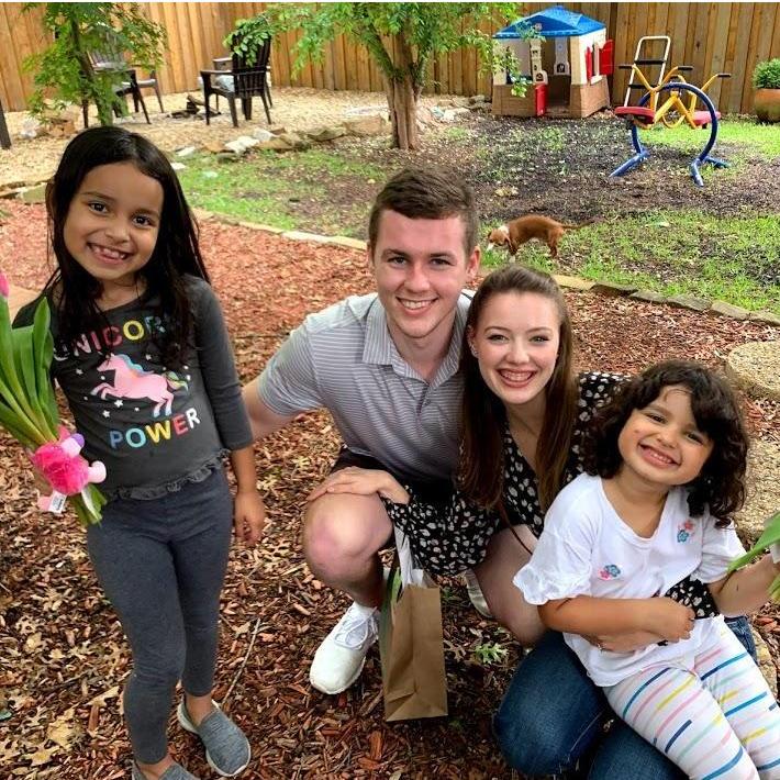 Adam and Marisa with Sophia and Bella, 2 of our flower girls!