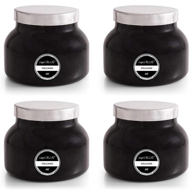 Capri Blue Candle - 19 Oz (4 Pack) - Volcano - Black
