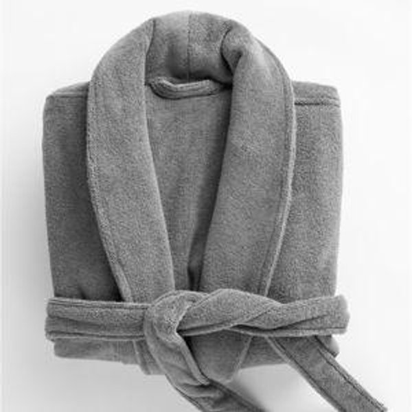 Luxe Bath Robe//Color:Charcoal//Size:Large