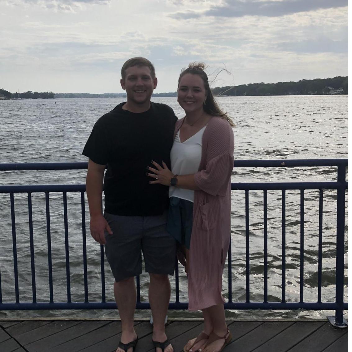 First day engaged, in Holland, MI