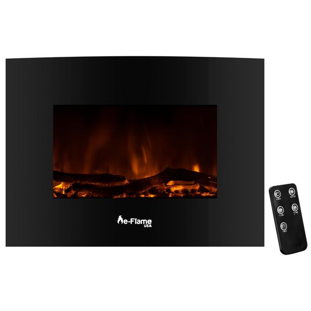 e-Flame USA Sundance Curved Wall Mounted LED Electric Fireplace - 22 inch