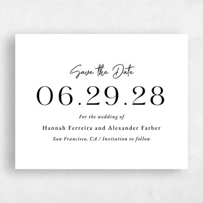 Navy Blue Wedding Save the Date - Milford Landscape Letterpress
