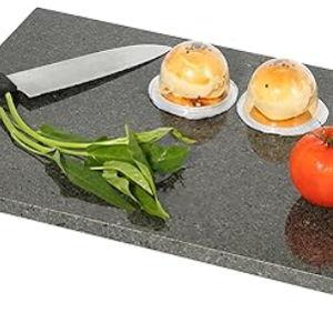 Kota Japan Premium Non-Stick Natural Black Granite Stone Pastry Cutting Board Slab 12" X 16" with No-Slip Rubber Feet for Stability and to Protect your Countertops | Easy to Clean | Stays Cool
