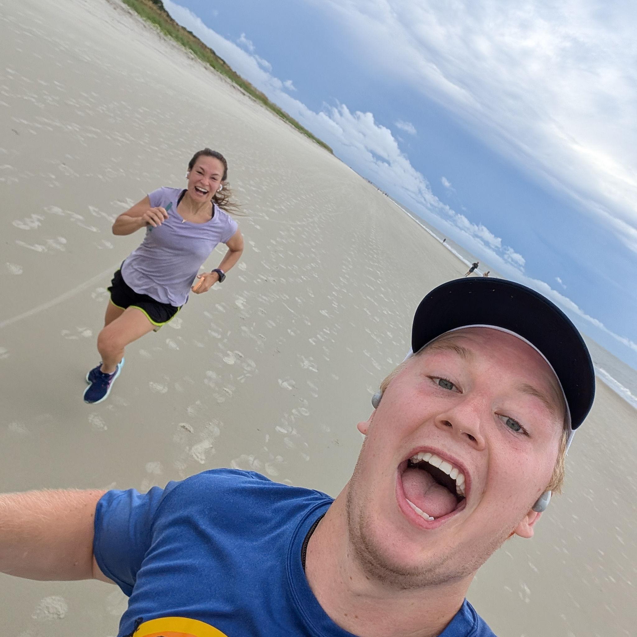 Running on Hilton Head Beach SC