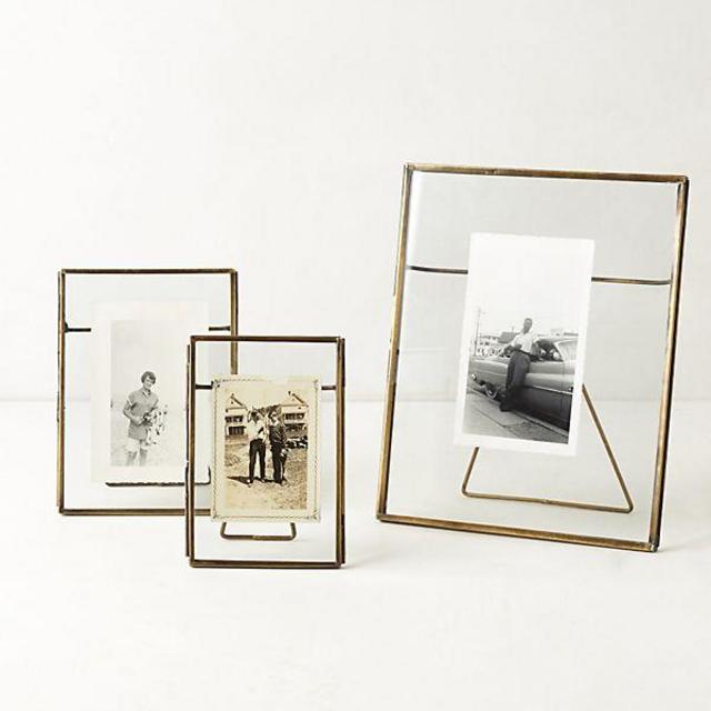 Pressed Glass Antique Brass 8 x 8 Photo Frame
