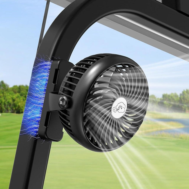 AMACOOL Magnetic Golf Cart Cruise Fan, Tool Gifts for Men Him Dad Husband Father, 5000mAh Rechargeable Birthday Golf Gifts for BBQ Grill Work Golf Cart Cruise Travel Essentials Accessories 2026