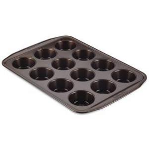 Circulon Symmetry Nonstick Chocolate Brown 12-Cup Muffin Pan