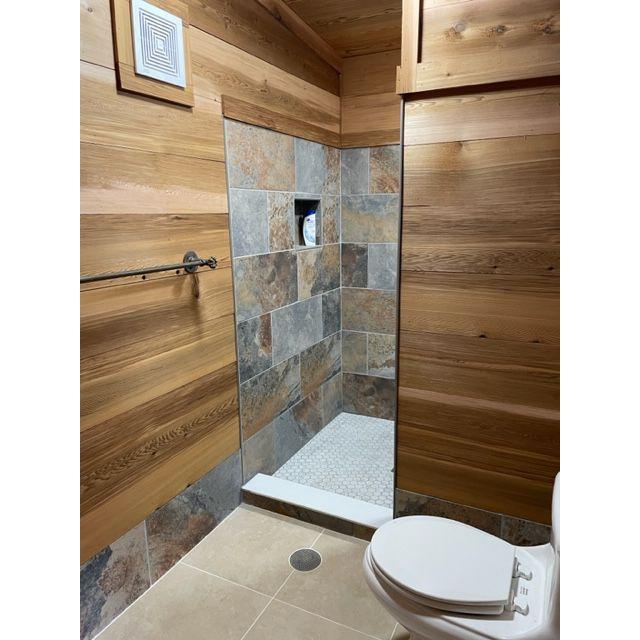 For tent campers there is a shower/toilet available, plus numerous porta potties onsite.