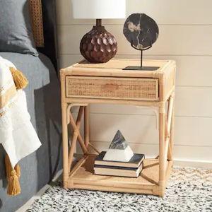 SAFAVIEH Bali Coastal 1-Drawer 1-Shelf Nightstand