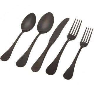 ROCCO BLACK MIRROR FINISH FIVE PIECE PLACE SETTING