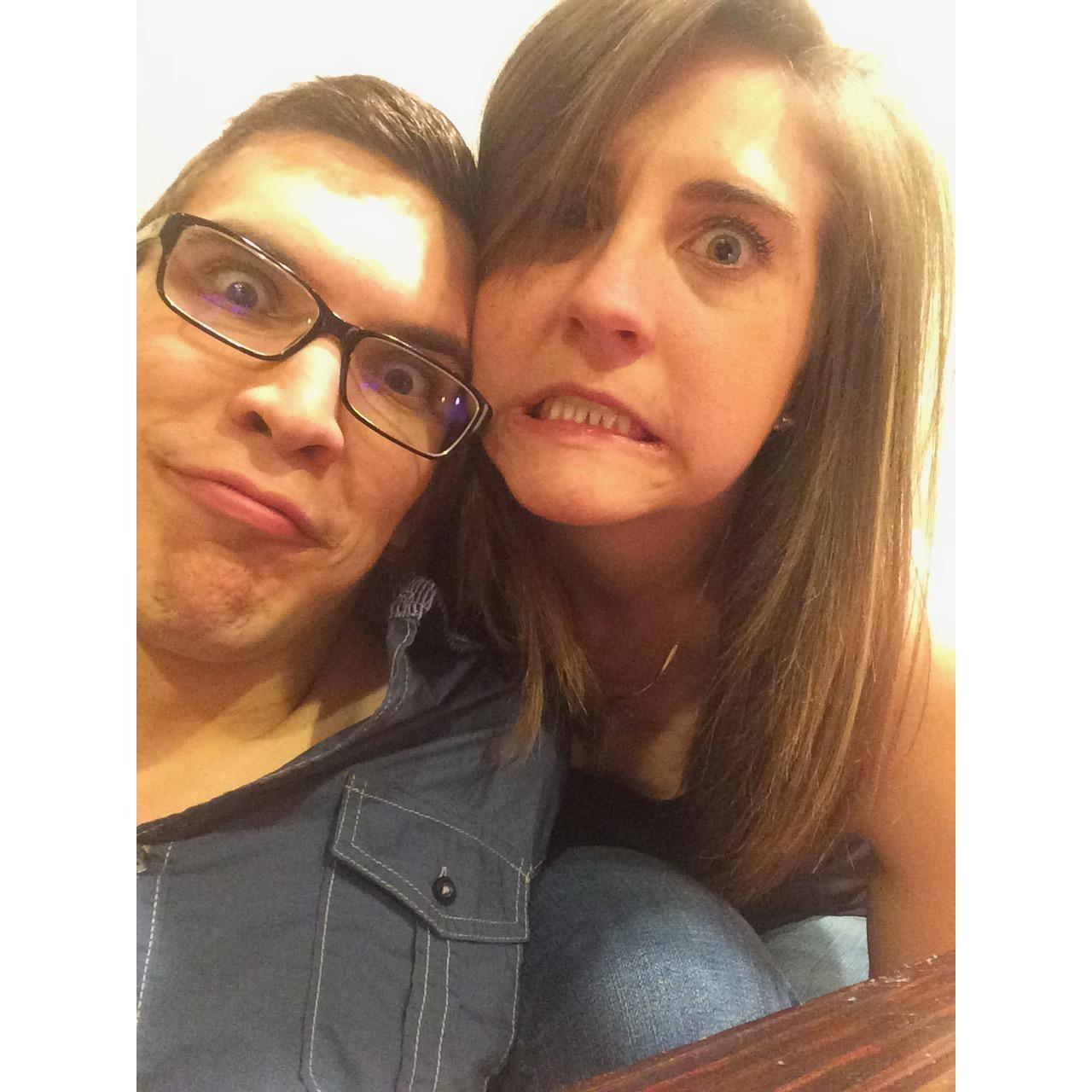 February 14, 2016: Madison and Joel celebrated their first Valentine's Day together a few days after saying "I love you" for the first time. Documenting their weirdness was clearly a priority.