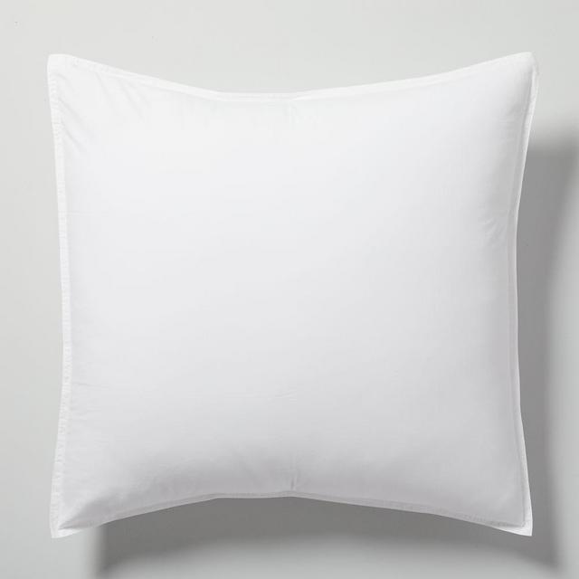 Organic Washed Cotton Euro Sham, Stone White