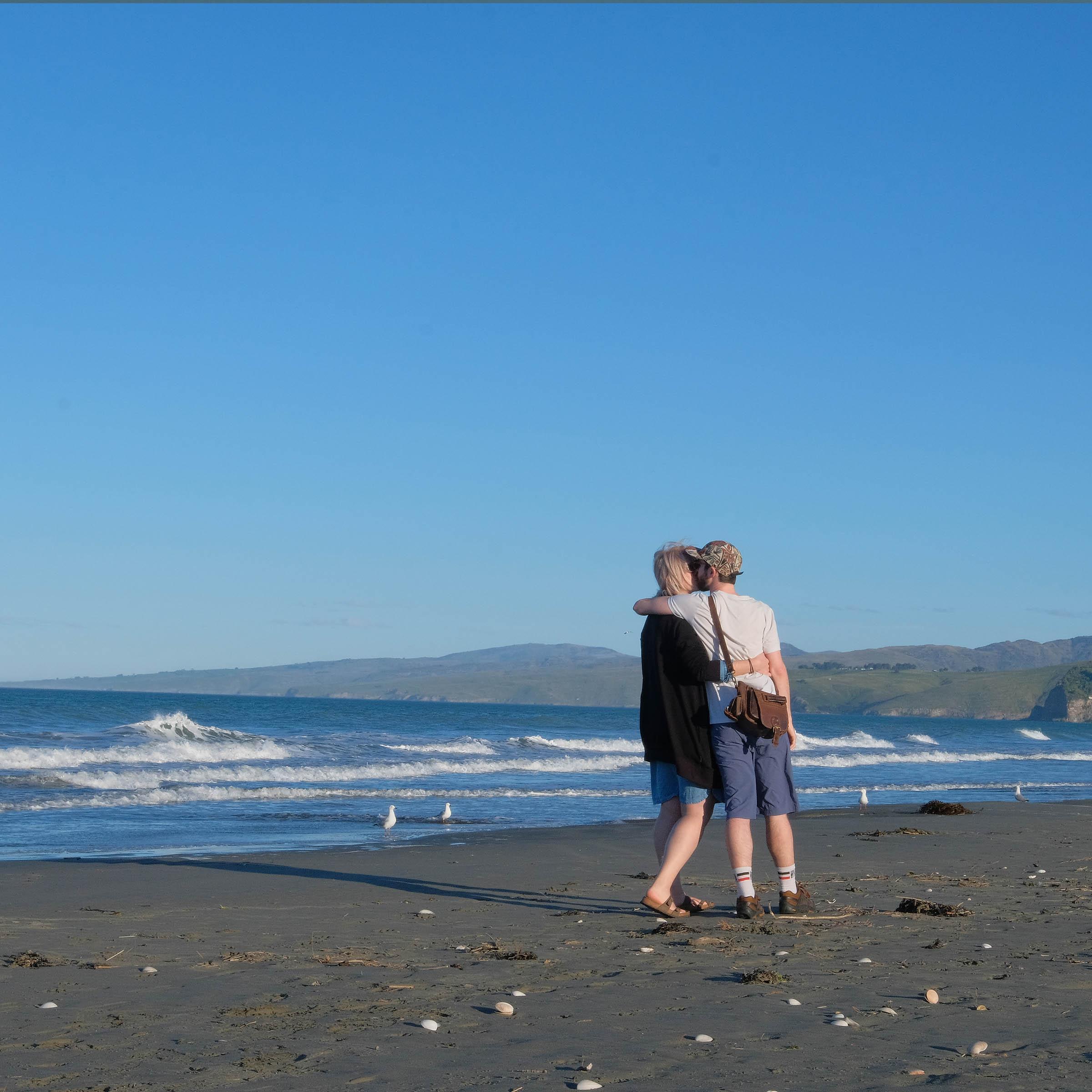 Shortly after announcing our engagement we went on a lovely walk along the New Brighton beach in NZ's south island.