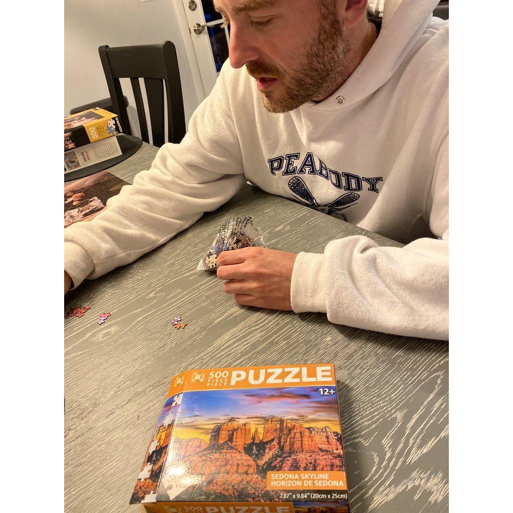 We're perfect for each other because I start the puzzle and he finishes it when I get lazy