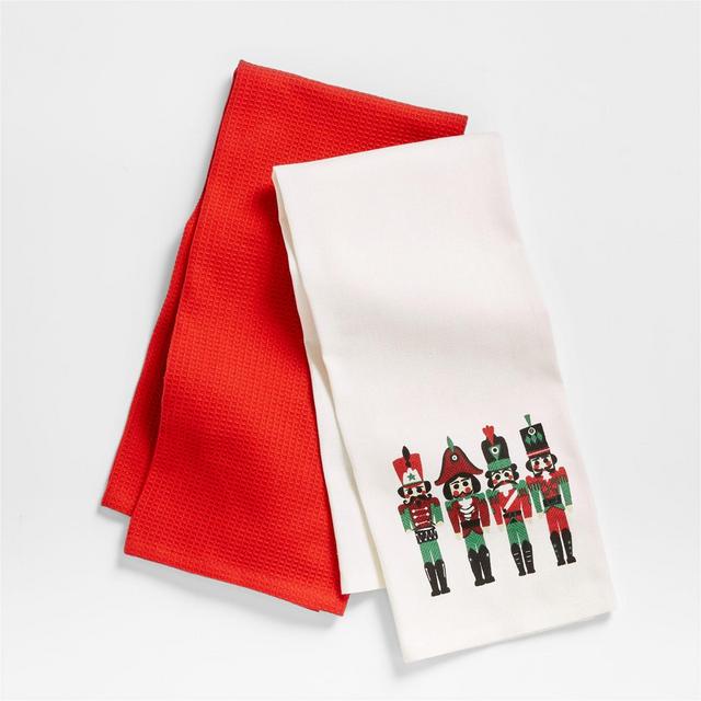 S/2 Nutcracker Dish Towels