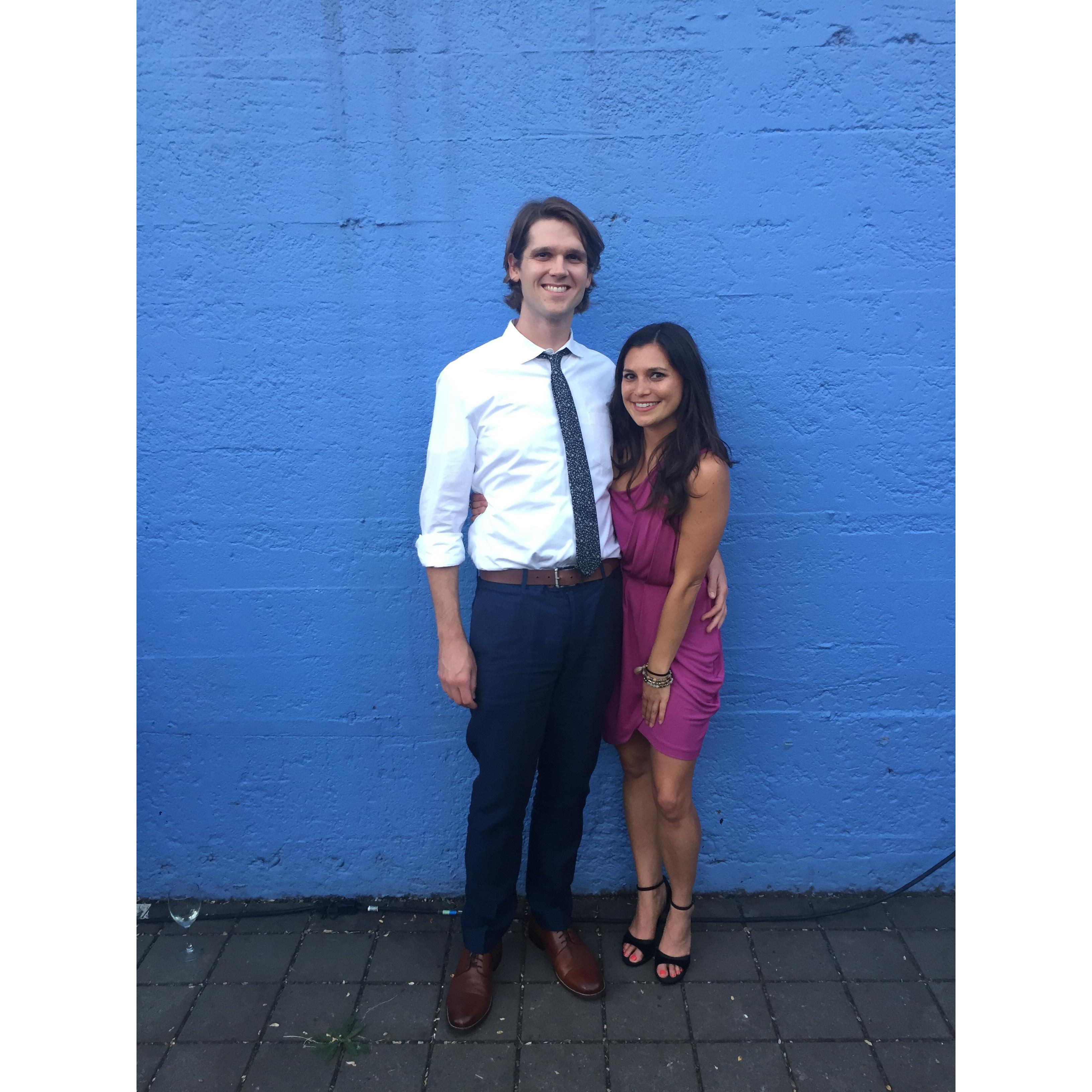 Kraig and Jenny's wedding in Portland, OR. Stef trying to convince Corey that the PNW is the best place ever. June 2018.