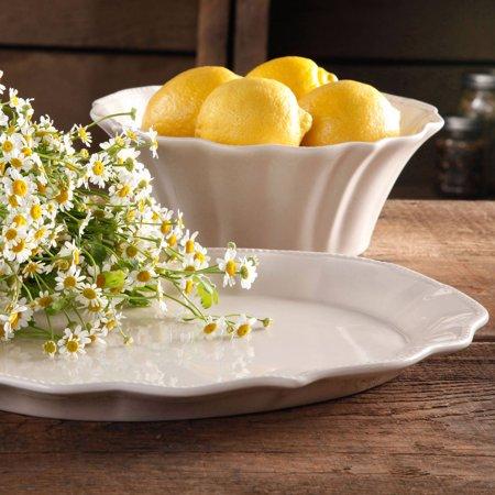 The Pioneer Woman Paige 2-Piece Serving Set with 10" Serving Bowl and 14" Serving Platter, Glaze Stoneware