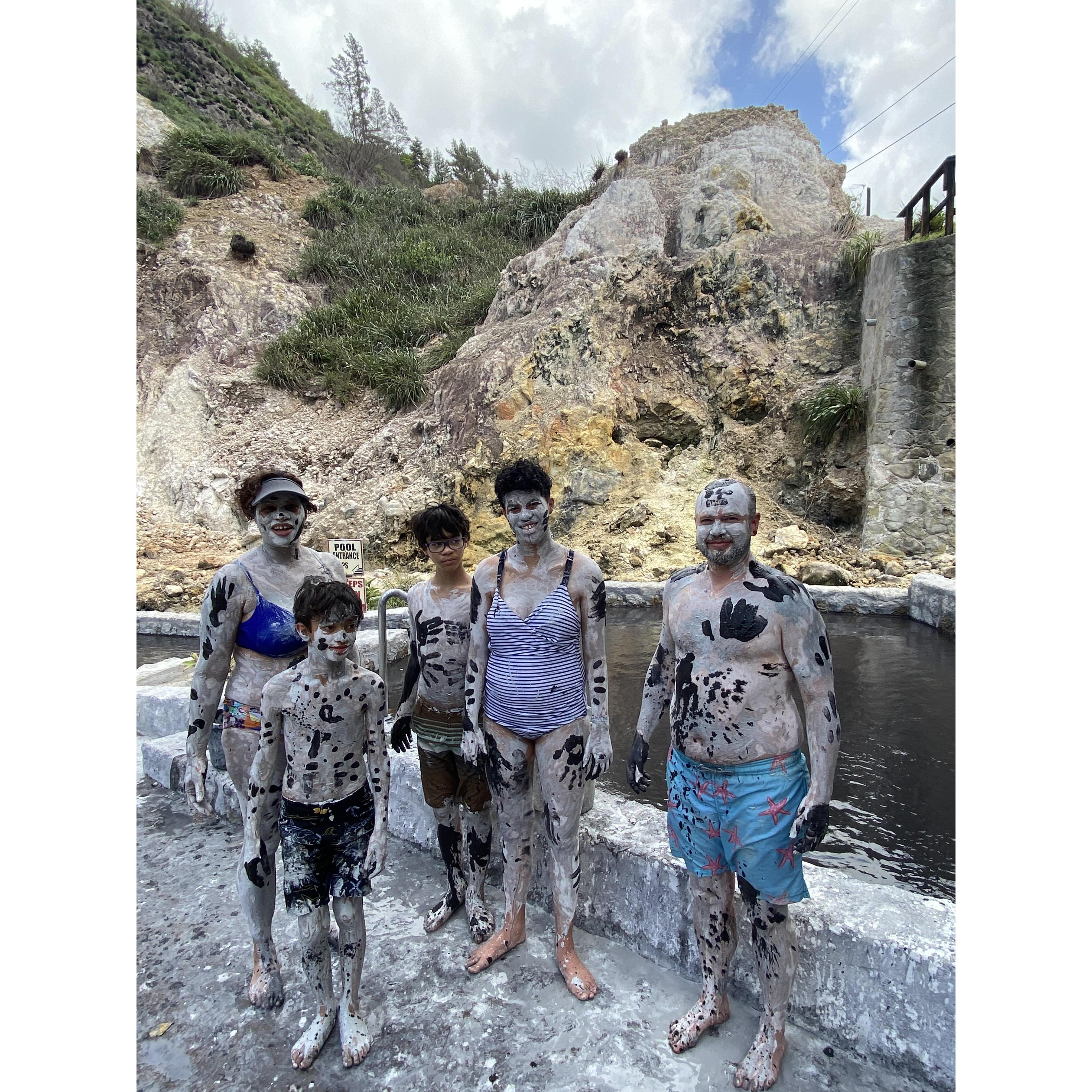 Volcanic mud bath