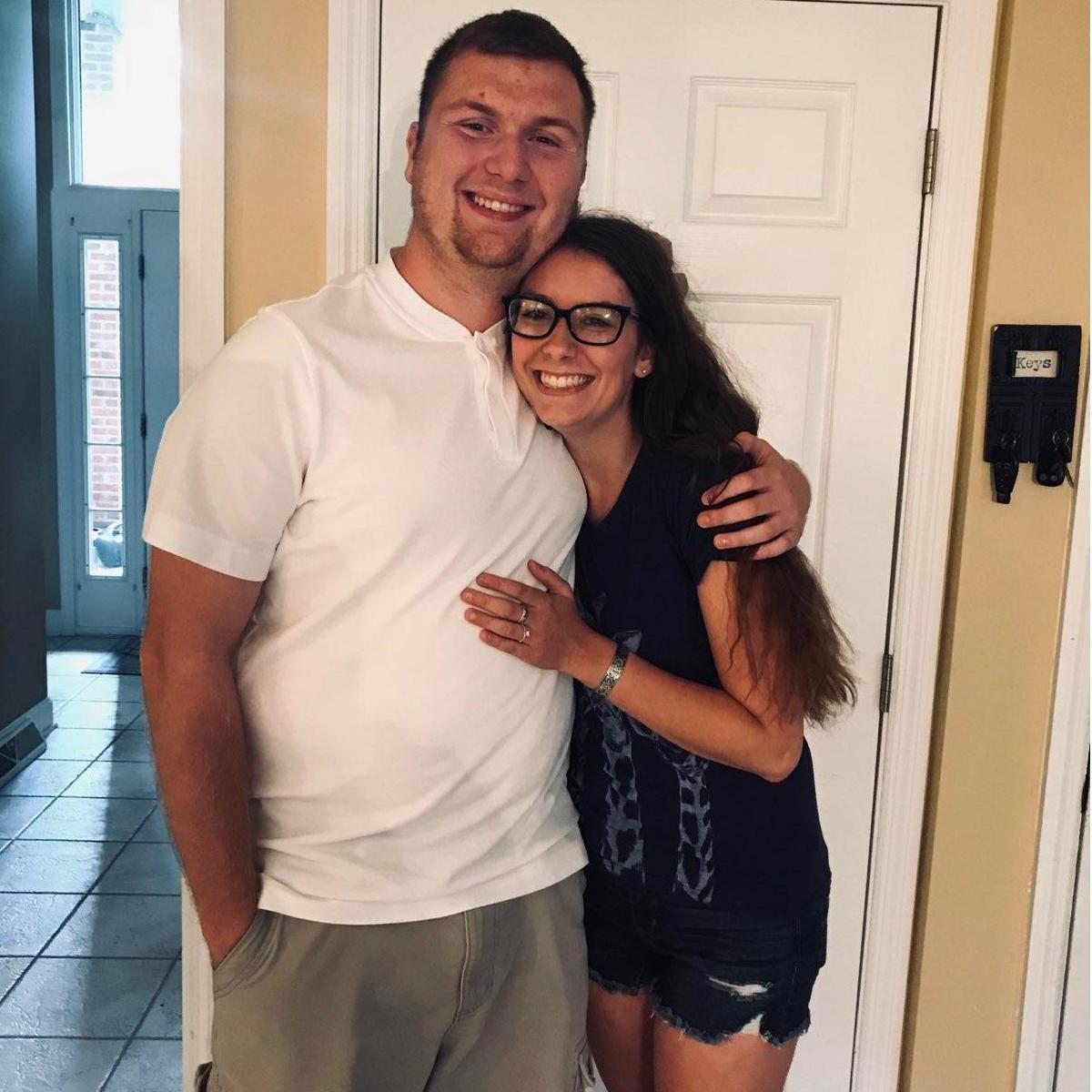 Our first picture taken as an engaged couple!