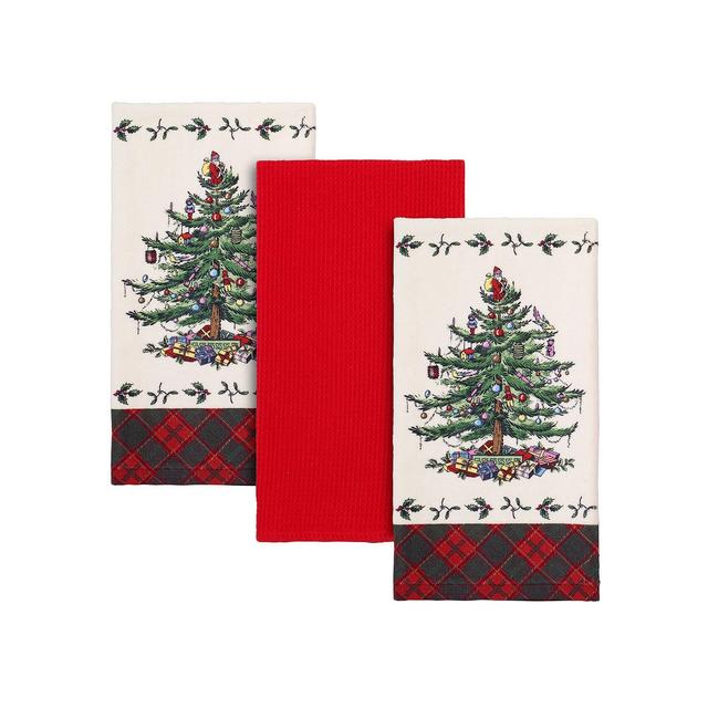 Spode Tree Tartan Kitchen Towel, Set of 3