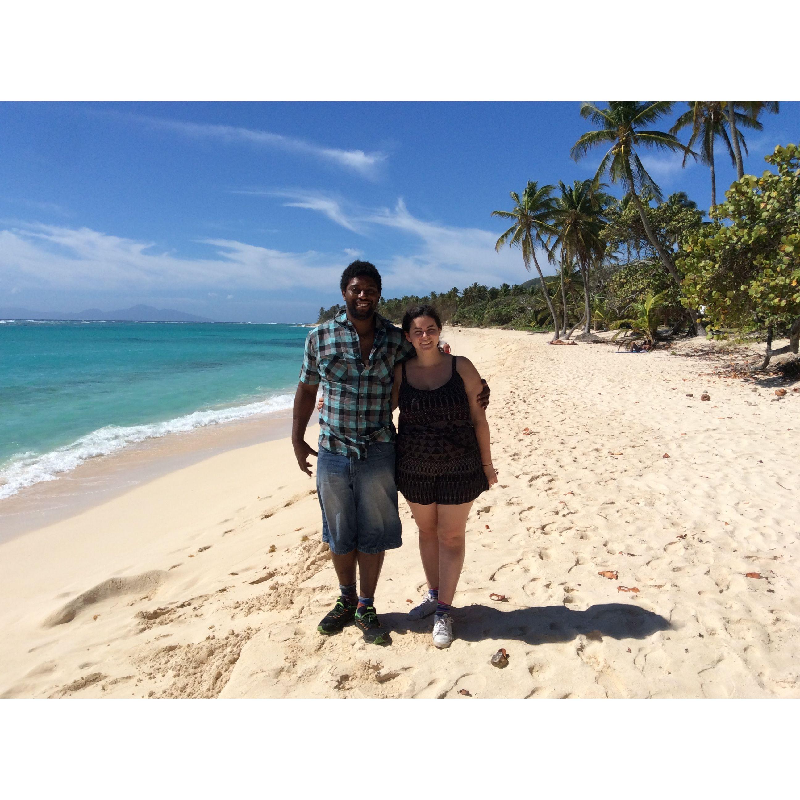 Rachel's favourite beach in Marie-Galante, February 2017