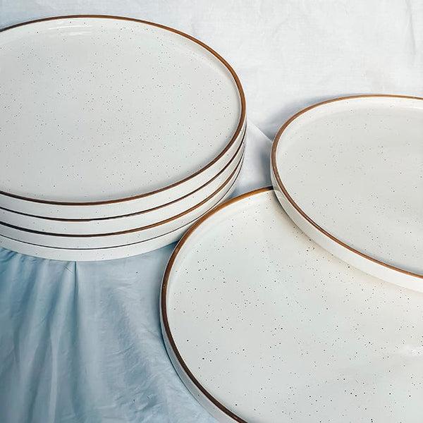 Mora Ceramics Dinner Plates - 10.5 in - Vanilla White - Set of 6