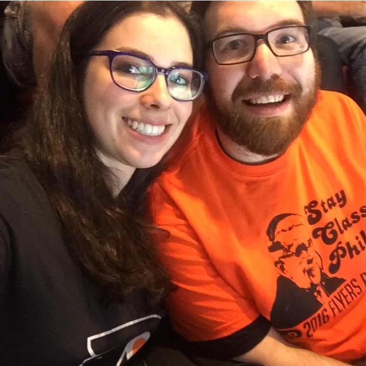 Rachel's first Flyers game. It was a playoff game, too. Sadly, we lost.