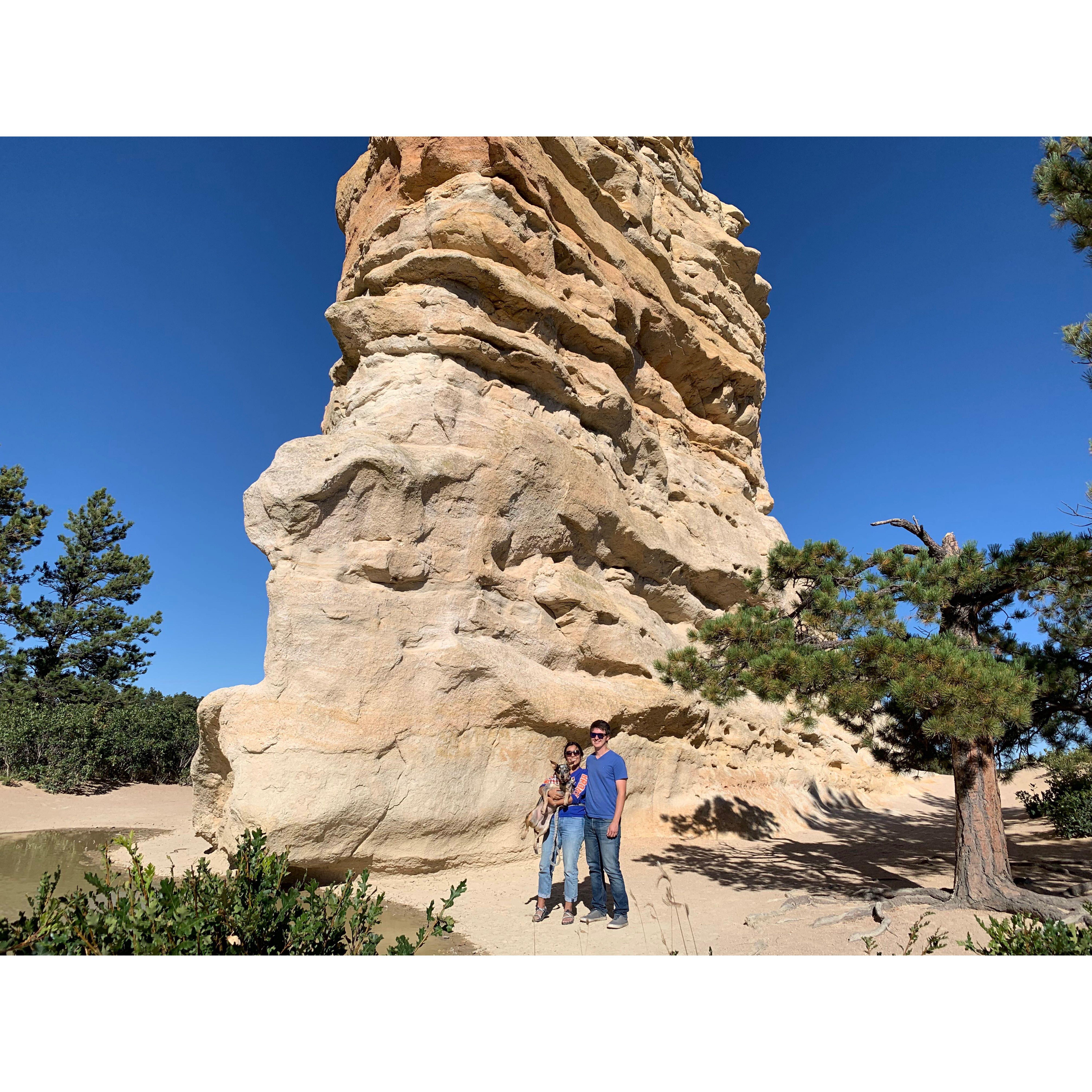 Us hiking at Monument Rock!