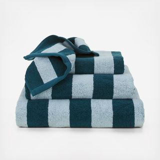 Simple Striped Terry Washcloth, Set of 4