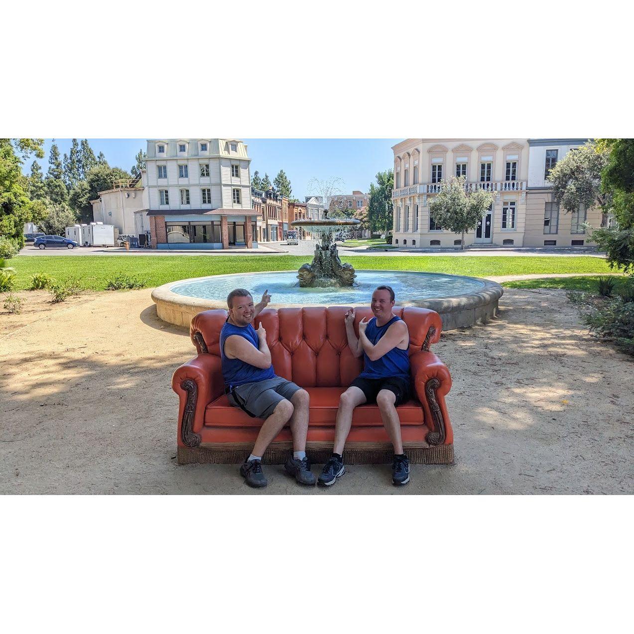 The FRIENDS couch and fountain.... but also.... LUKE'S Diner!